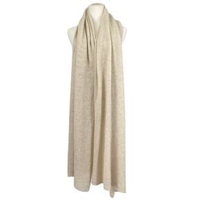 Brodie Cashmere Travel Wrap Scarf Beige Oversized 100% Cashmere Quiet Luxury